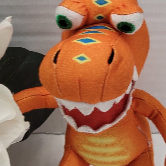 Jim Henson Orange Plush Dinosaur Train Buddy T Rex Toy 8" - Picture 2 of 13